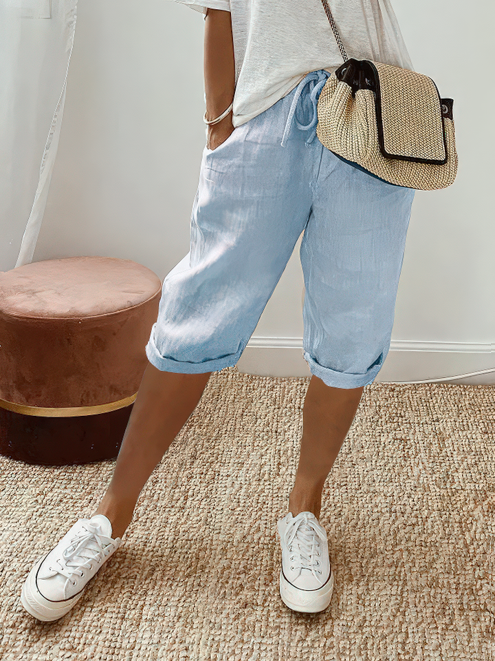 Fiona - Stylish Comfortable Shorts with Rolled Hem