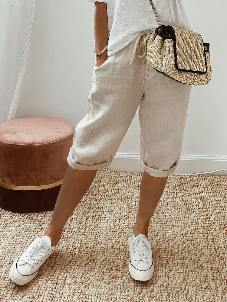 Fiona - Stylish Comfortable Shorts with Rolled Hem