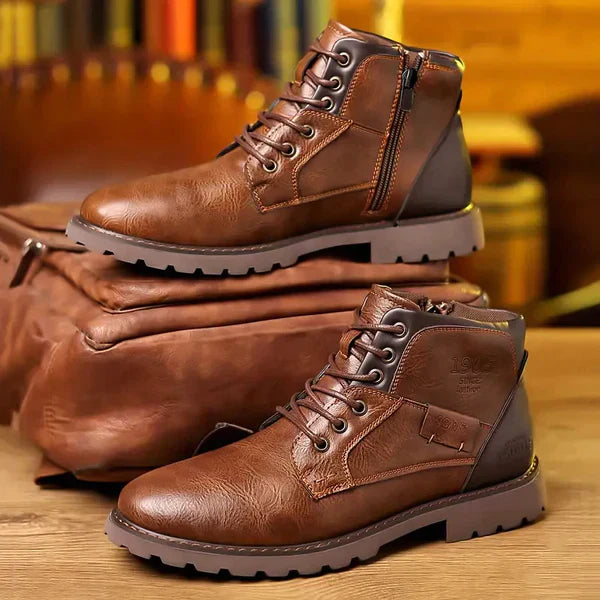 Charles - Classic Style Premium Lace-Up Boots