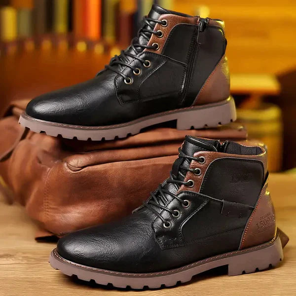 Charles - Classic Style Premium Lace-Up Boots