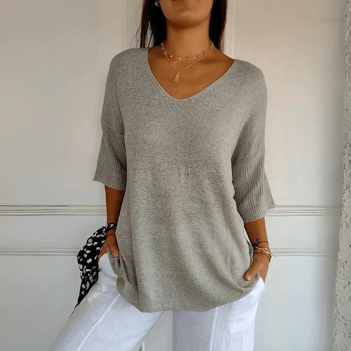 Zoe - Timeless V-Neck Elegant Top