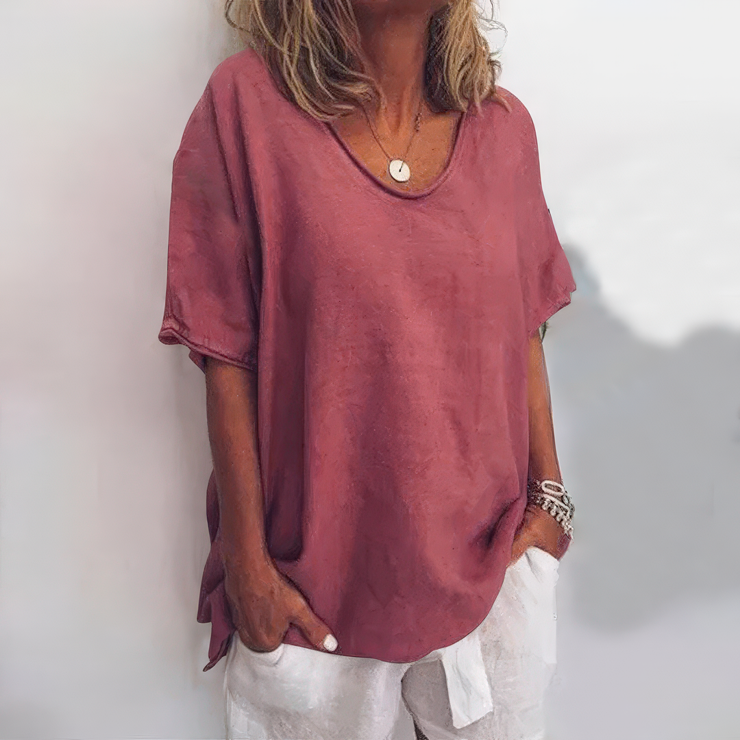 Elysia - Comfortable Loose Cotton Linen Shirt