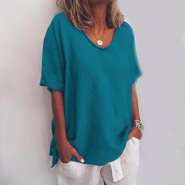 Elysia - Comfortable Loose Cotton Linen Shirt