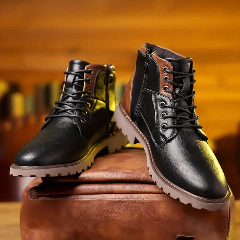 Charles - Classic Style Premium Lace-Up Boots