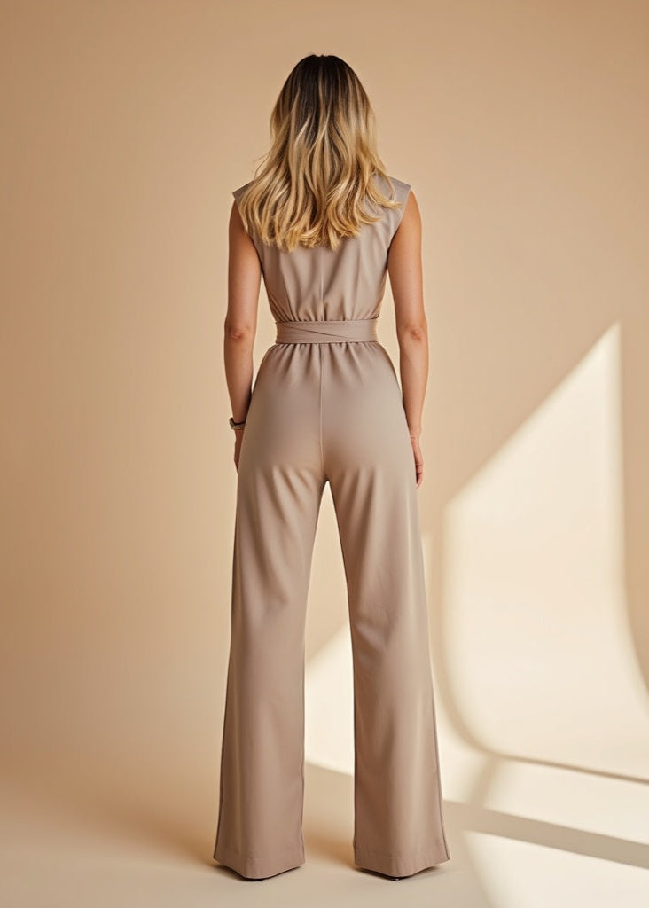Riley - Chic Sleeveless Lace-Up Jumpsuit