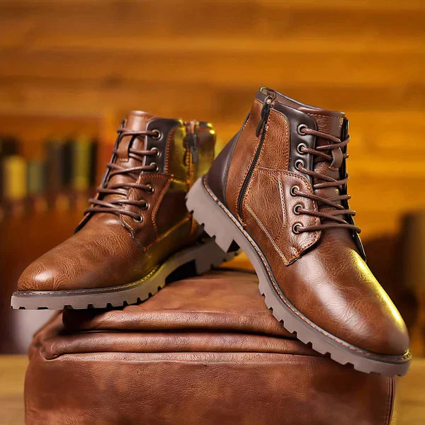 Charles - Classic Style Premium Lace-Up Boots