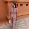 Holly - Printed Tie-up Top and Trouser Set