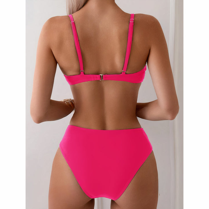 Evadne - High Waisted Push Up Two-piece Bikinis Set