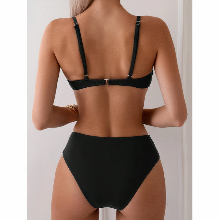 Evadne - High Waisted Push Up Two-piece Bikinis Set